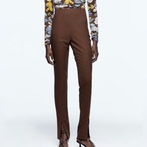 Zara high waisted houndstooth pants